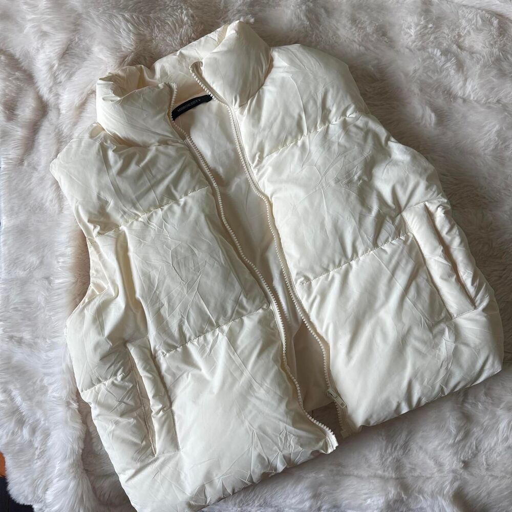 Unbranded Women's White and Cream Gilet